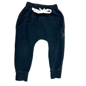 Little Bipsy Black Joggers Pants draw string 3T 4T